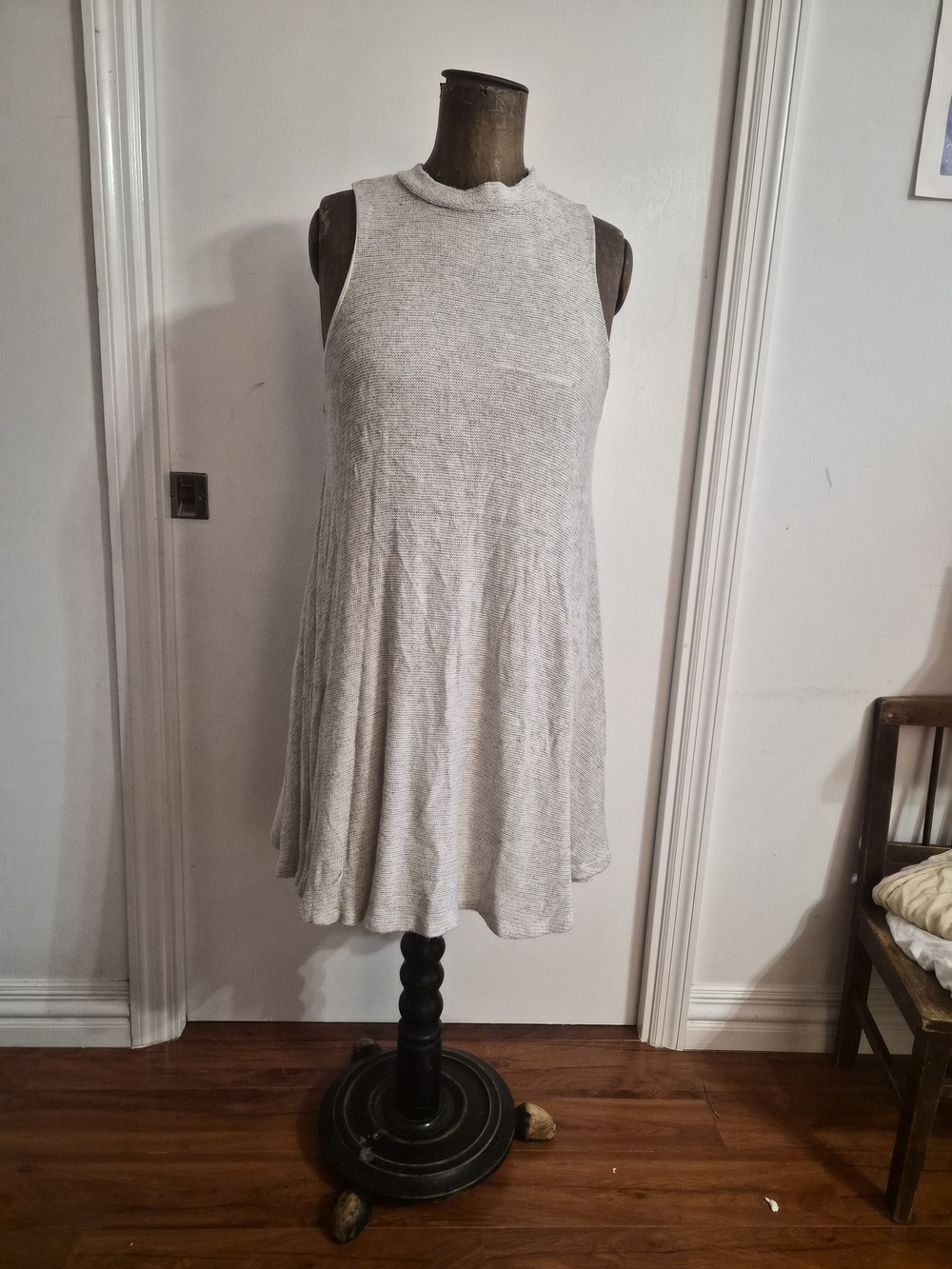 PPLA Sleeveless Sweater Dress in Heather Gray
